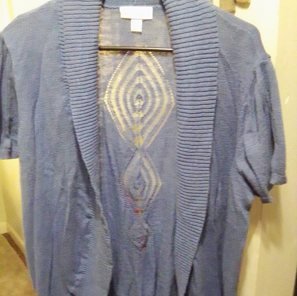 Cardigan purple open up